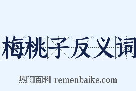 梅桃子反义词是什么意思的图片
